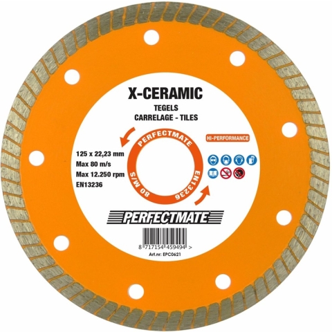 Perfectmate EPC0621 X-Ceramic Diamantschijf | Tegels en natuursteen | 125 mm - EPC0621