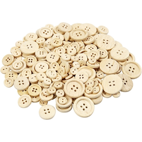440x Houten knutsel knopen -