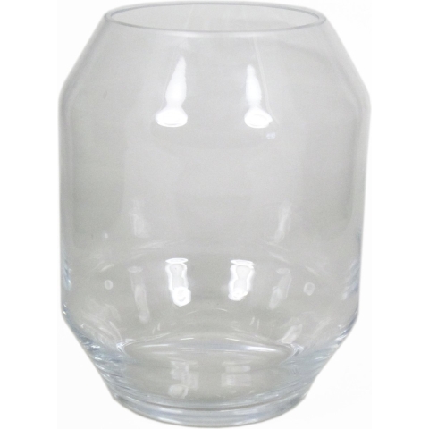 Ronde vaas helder glas 25 cm -