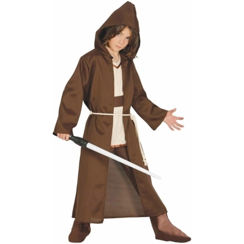 Ruimte meester carnaval / halloween mantel met capuchon - bruin - voor kinderen 5-6 jaar (110-116) -