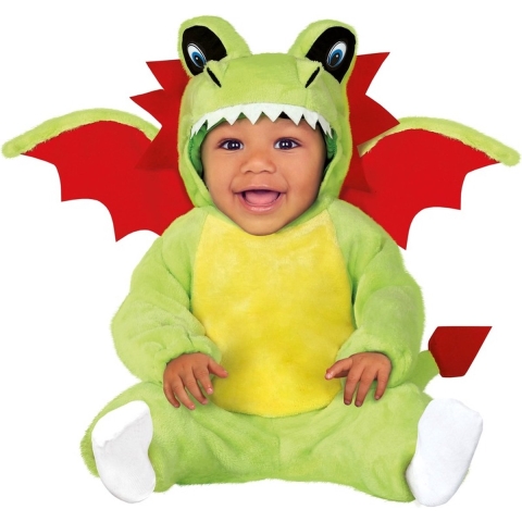 Dierenpak draken verkleed kostuum voor baby/peuter 12-18 mnd One size -