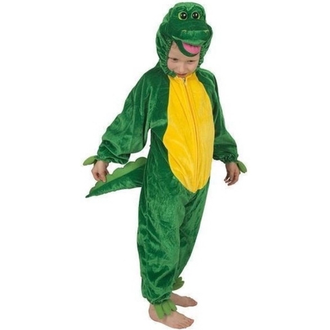 Carnaval verkleed kostuum dierenpak Krokodil kostuum - groen - voor kinderen 104 -