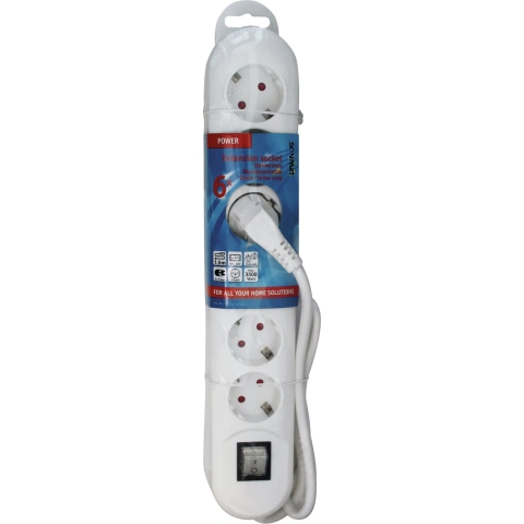 Scanpart Tafelcontactdoos 6-v Randaarde Schakelaar Ak En 1.5m(3x1,5mm)
