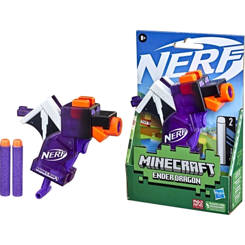 Nerf Microshots Minecraft Blaster + 2 Darts Assorti