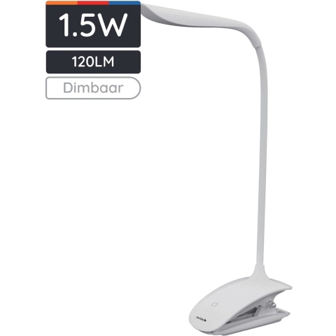 avide ABLDL-CLIP-1.5W Tafellamp SMD LED LED vast ingebouwd 1.5 W Wit