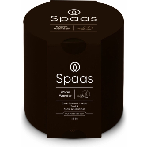 SPAAS Glow Geurkaars 2-wiek Warm wonder± 55 branduren