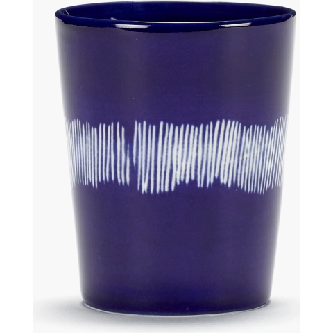 Serax Feast By Ottolenghi Mok 33cl Set Van 4 Dark Blue/White Stripes