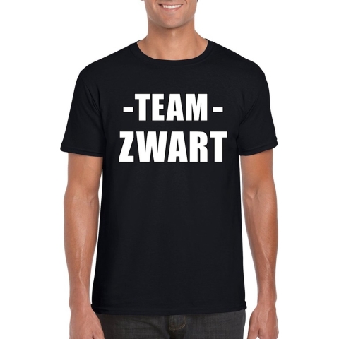 Sportdag team zwart shirt heren XL -