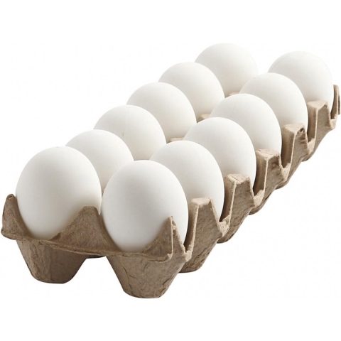 Eieren - 36x - wit - H6 cm - kunststof - Pasen Paaseieren - Pasen - decoratie - knutselen -