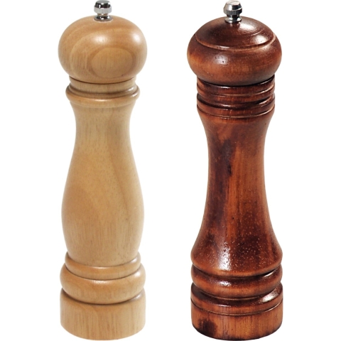 Houten peper en zoutstel 22 cm bruin/beige -