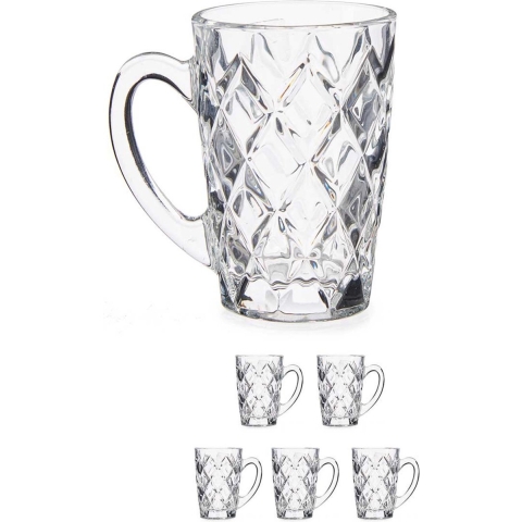 Set van 12x stuks luxe Espresso koffieglazen 110 ml met oor -