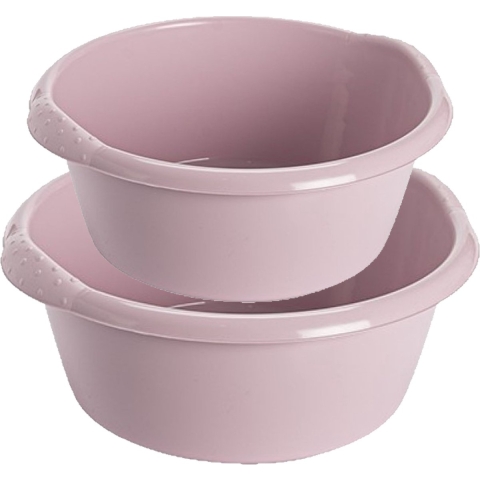 Voordeel set multi-functionele kunststof afwas huishoud teiltjes oud roze in 2-formaten -