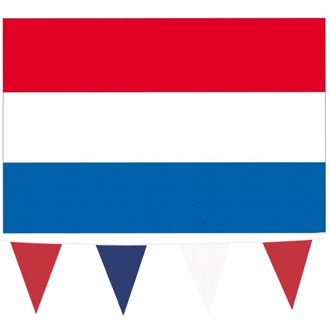 Boland - Nederland vlaggetjes feest versiering set binnen/buiten 4-delig -