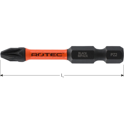 Rotec IMPACT insertbit PZ 1 L=50mm E 6,3 BASIC - 5 stuks - 8171101