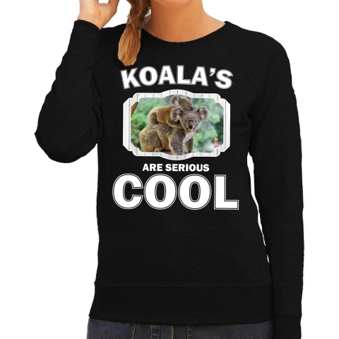 Dieren koala sweater zwart dames - koalas are cool trui 2XL -