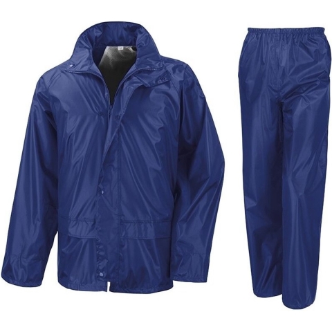 Regenpak winddicht kobalt blauw voor meisjes S (110-116) -