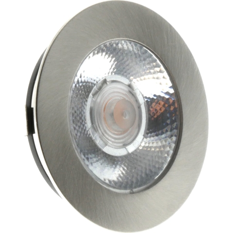 EcoDim LED meubelspot 3W 2700K 62mm rond geschuurd staal - LED4910