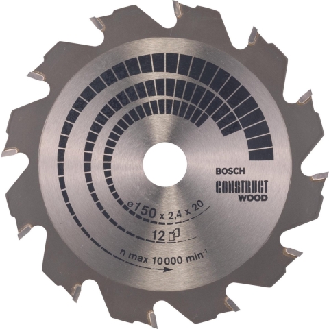Bosch Accessoires Cirkelzaagblad Construct Wood 150 x 20/16 x 2,4 mm, 12 1st - 2608641199