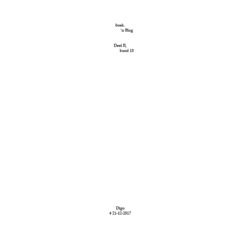 boek.-'n Blog, deel II, band 15 (Paperback)