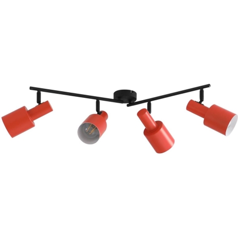 Lindby - Ovelia 4 Plafondlamp Orange/Black