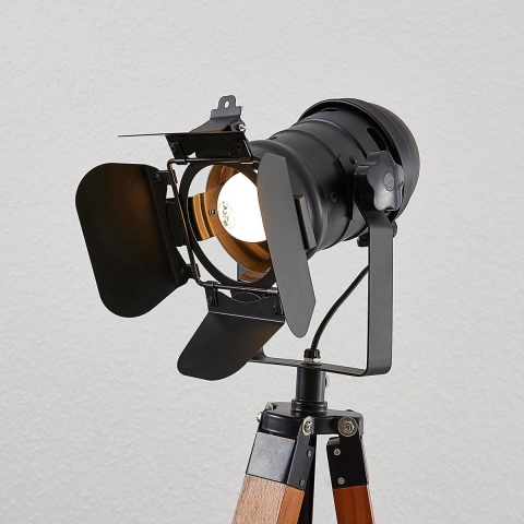 Lindby - Hilma Vloerlamp Wood/Black