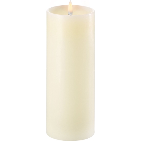 Uyuni Lighting - Pilaar Kaars LED w/shoulder 7,8x20 cm Ivory