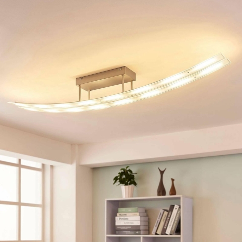Lindby - Jarda Double Plafondlamp Nickel