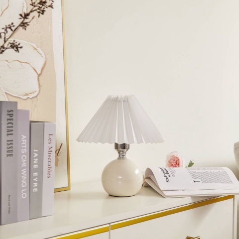 Lindby - Kerimi Tafellamp Creme/White