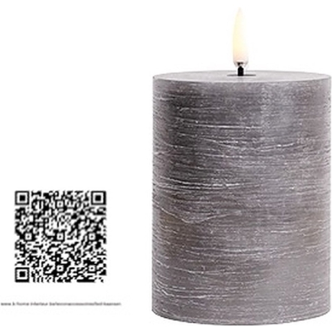 Uyuni Lighting - Pilaar Kaars LED 7,8x10,1 cm Rustic Grey