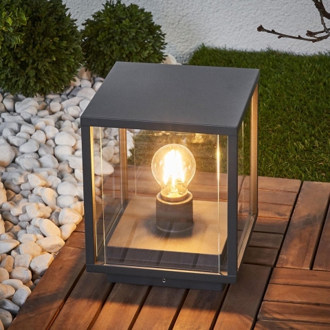 Lucande - Annalea Buiten Tuinlamp H20 Dark Grey/Clear