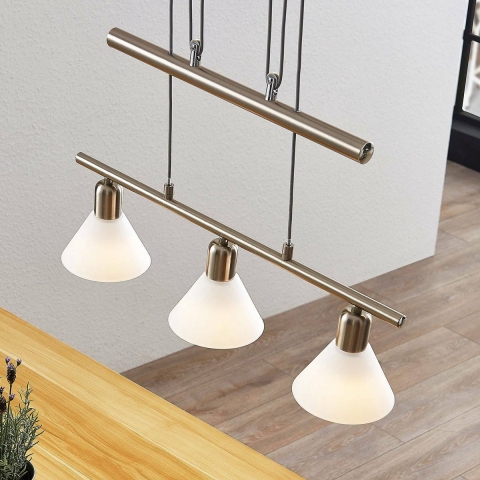 Lindby - Delira 3 Hanglamp Nickel