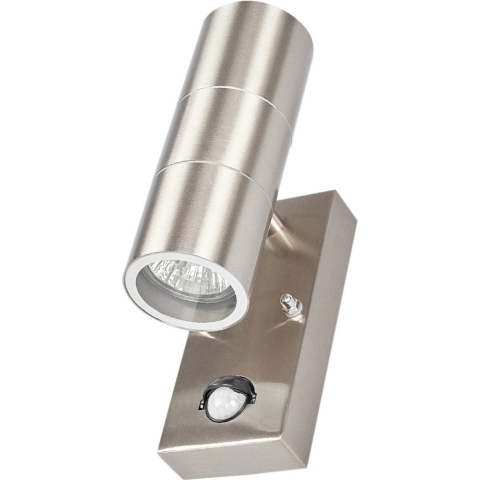 Lindby - Eyrin Buiten Wandlamp w/Sensor Steel