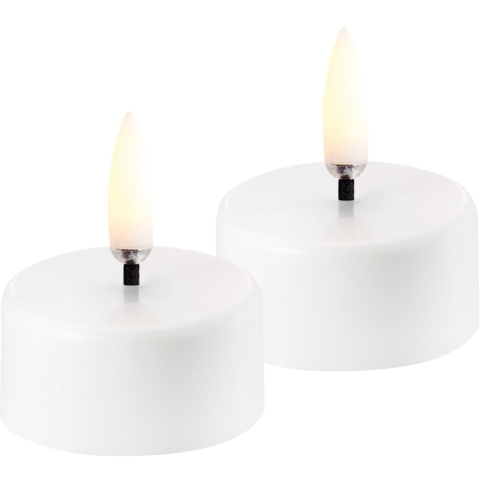 Uyuni Lighting - Oplaadbaar Theelichtje LED 2-pack 3,9x2,3 cm Wit Plain