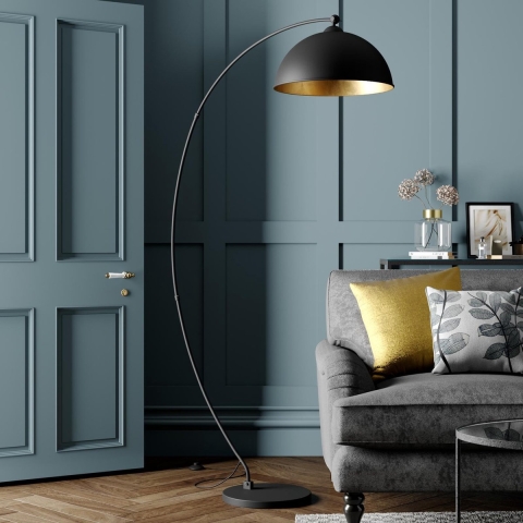 Lindby - Jonera Vloerlamp Black/Gold