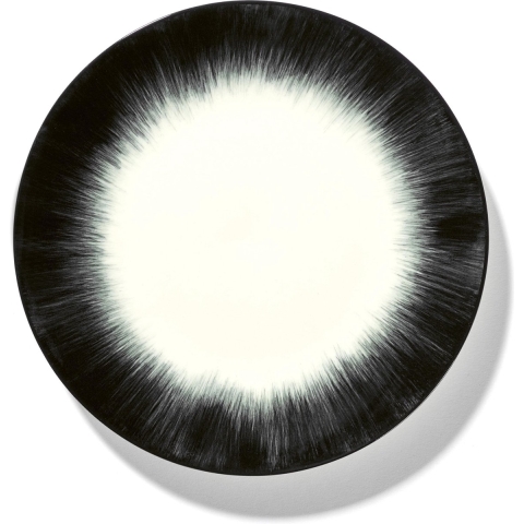 Serax Dé Tableware By Ann Demeulemeester Ontbijtbord Ø17,5 Set Van 2 White/Black 4