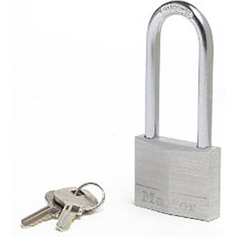 Masterlock 50mm - 64mm hardened steel shackle, 7mm diam. - double locking - 5-pin - 9150EURDLJ