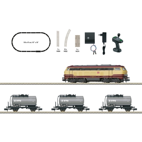 MiniTrix T11160 Digitale startset goederentrein met locomotief BR 217