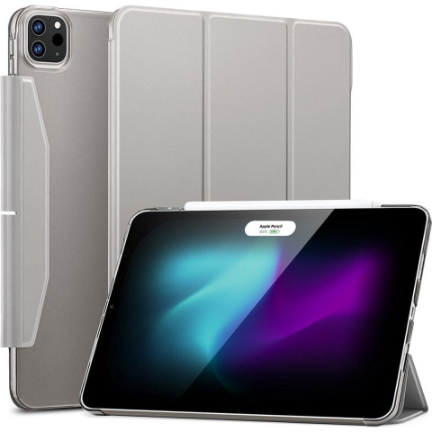 ESR Ascend Trifold Book cover Grijs, Transparant iPad Cover / tas