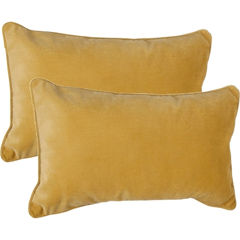 Bank/sierkussens Sophia - 2x stuks - 30 x 50 cm - polyester met rits -