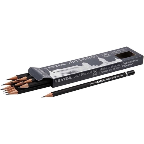 12 stuks professionele tekenpotloden hardheid 2B -