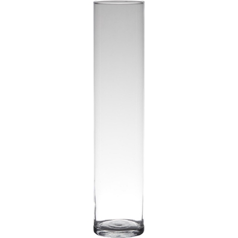 Hakbijl Glass Bloemenvaas - Transparant - cilinder - glas - 9 x 50 cm -