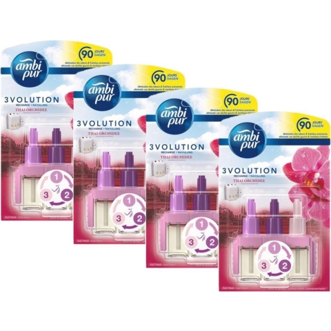 Ambi Pur Luchtverfrisser navulling 3Volution Thai Orchidee 4 x 20 ml