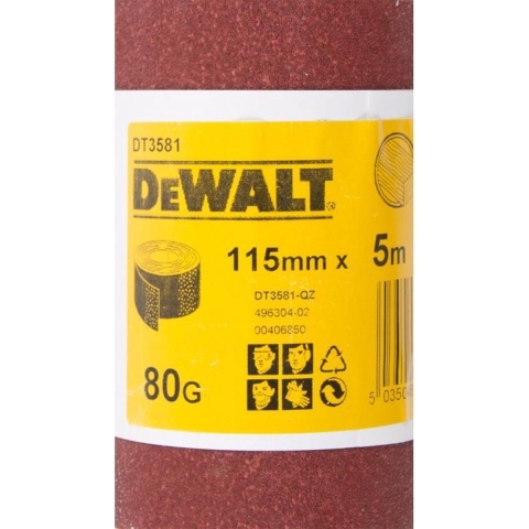 DeWALT DT3581 P80 Schuurpapier, rol 5m x 115.