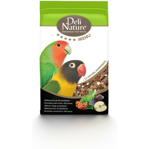 5x Deli Nature 5 Sterren Menu Afrikaanse Parkiet 800 gr