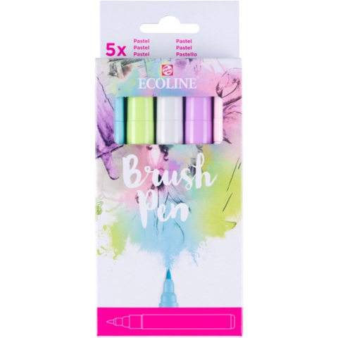 Ecoline Brush Pen Pastel 5 Stuks