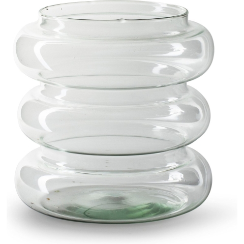Bloemenvaas Bubbles - transparant - glas - D19 x H19 cm - Moderne vaas -