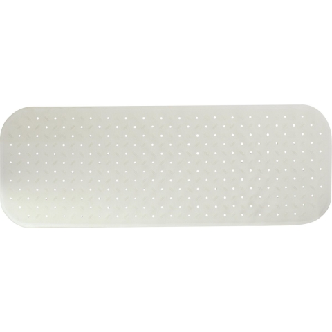 Douche/bad anti-slip mat badkamer - rubber - wit - 36 x 97 cm - rechthoek - XXL-size -