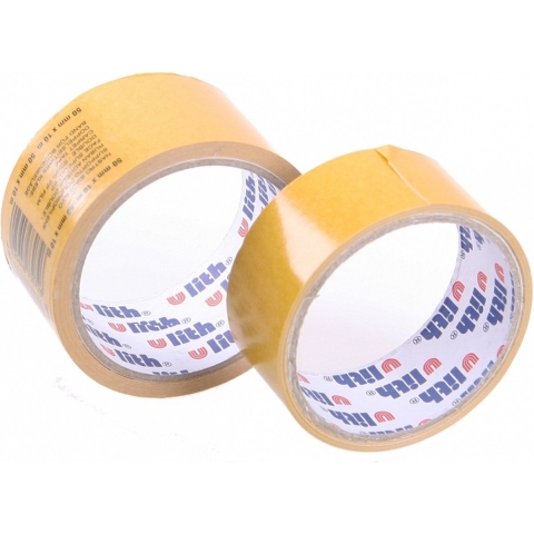 Dubbelzijdige tappijttape plakband - 8x rollen - bruin - 5 meter x 3.8 cm -