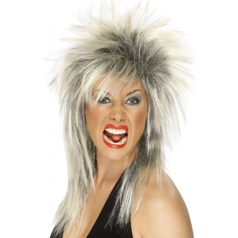 Smiffys carnaval verkleed heksen pruik voor dames wild haar -