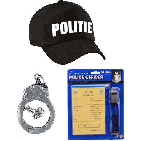 Politie verkleed set pet met accessoires voor kinderen -